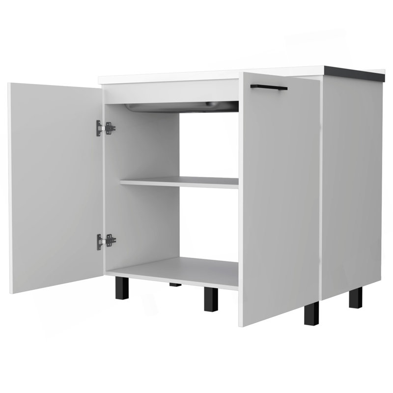 Évier et armoire utilitaire blanc 2, White