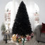 Arbre de Noël artificiel noir pré-éclairé-390055365