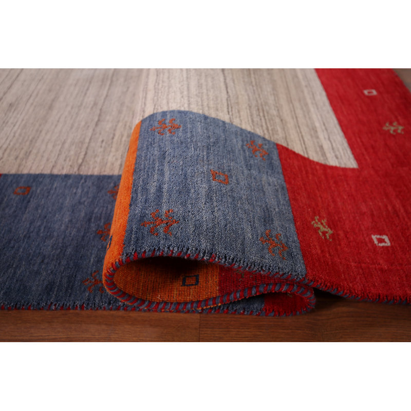 Striped Handmade Gabbeh Indian Area Rug
