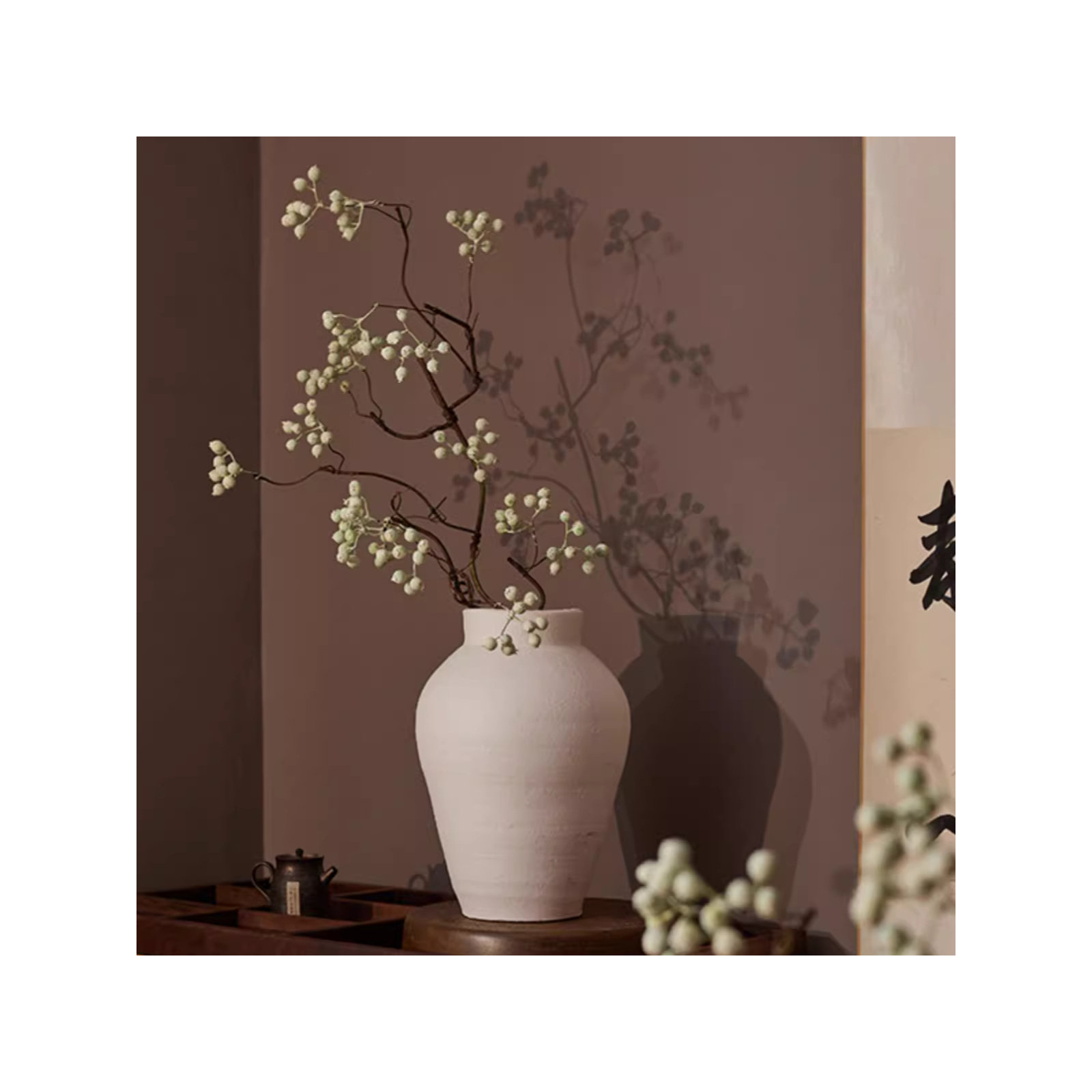 Zen Style Light Green Berry Stem 37.8" Tall, 1