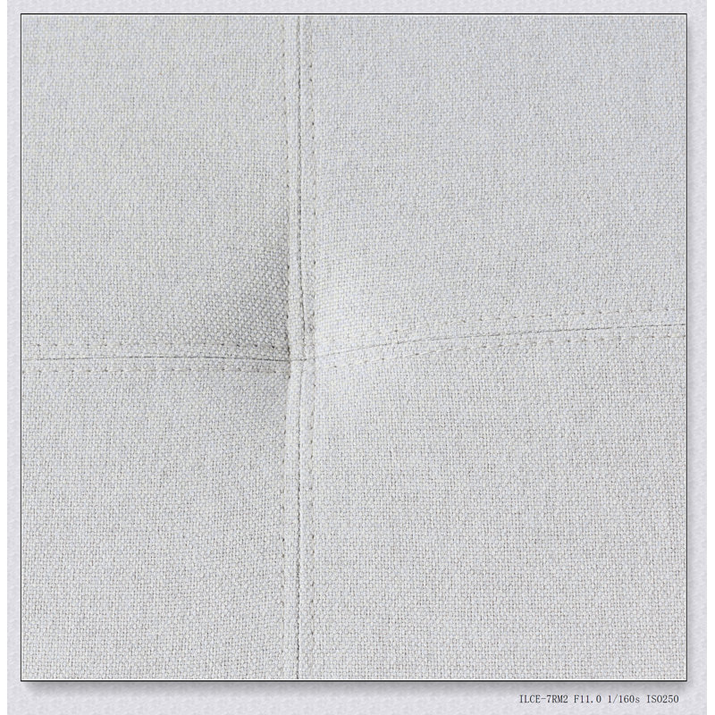 Repose-pieds rectangulaire rembourré en tissu