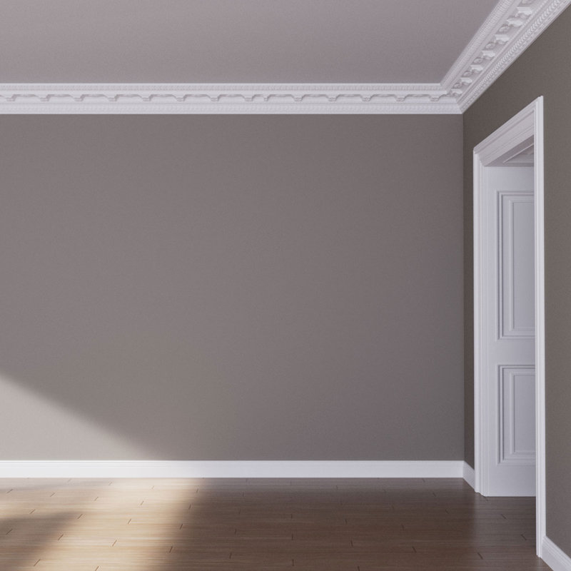 Leighton 96" Gray Polyurethane Crown Moulding