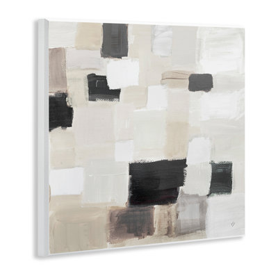 Art mural carré naturel en patchwork par Lanie Loreth