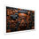 Masque africain brun et noir à motif de Kuba - Masque africain grand art mural