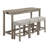 Bar Table Set With Power Outlet, Bar Table And Chairs Set, 4 Piece Dining Table Set, Industrial Breakfast Table Set, For Living Room, Dining Room, Game Room