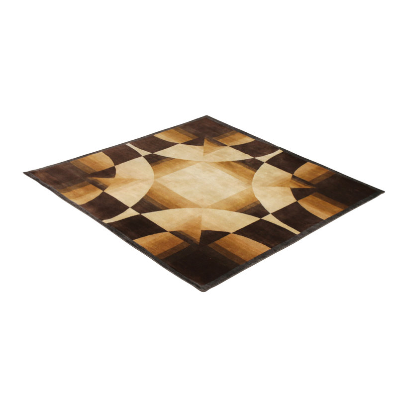 Rug & Kilim’S Art Deco Rug In Beige And Brown Geometric Pattern, Rectangle 10' x 14'