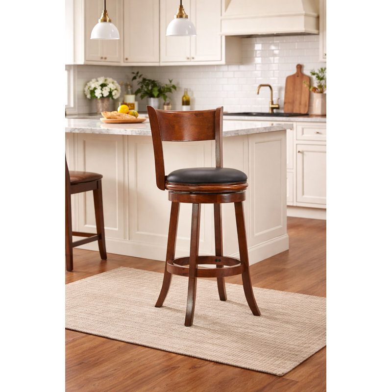 Tabouret de bar et de comptoir Analuz, Tabouret de bar (siège d'une hauteur de 30 po), Noyer