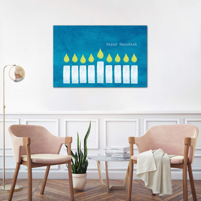 Menorah 1 Piece Wrapped Canvas Wall Art, 66.04 cm H x 45.72 cm W x 1.91 cm D