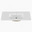 39.4-Inch White Ceramic Bathroom Sink, Fits 36-Inch Vanity,Pre-Drilled Faucet Hole,Modern Minimalist Design,Durable & Easy To Clean