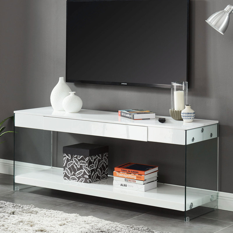 Meuble télé Kurran, Blanc, L 60 po