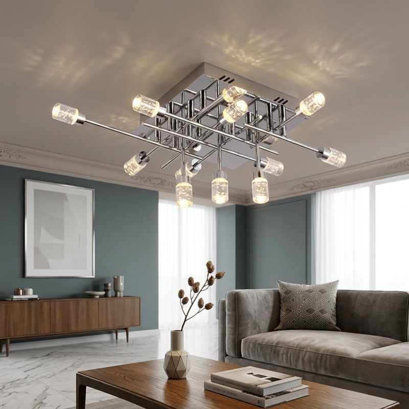Lagoudera 11 - Light 21.26'' Sphere Sputnik LED Flush Mount