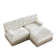 Boneless L-shaped, breathable, comfortable fringe-trimmed sofa