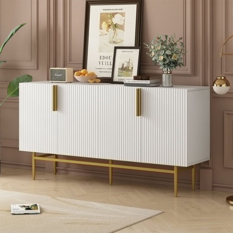 Elegant Sideboard Buffet Cabinet, White