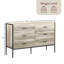 Oscar 6 Drawer Wide Industrial Chest of Drawers With Metal Frame-549436243