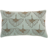 12" X 20" Ivory Cotton Throw Pillow