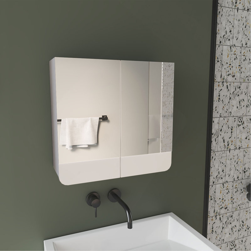 Armoire à pharmacie à miroir avec tablettes intérieures, solution de rangement de salle de bain moderne et organisateur