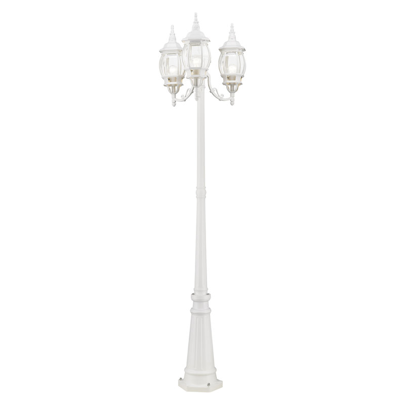 Lampadaire blanc câblé 3 lumières H 84 "Allayna (double)