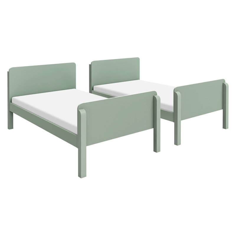 TipToe Twin Bunk Bed, Light Sage
