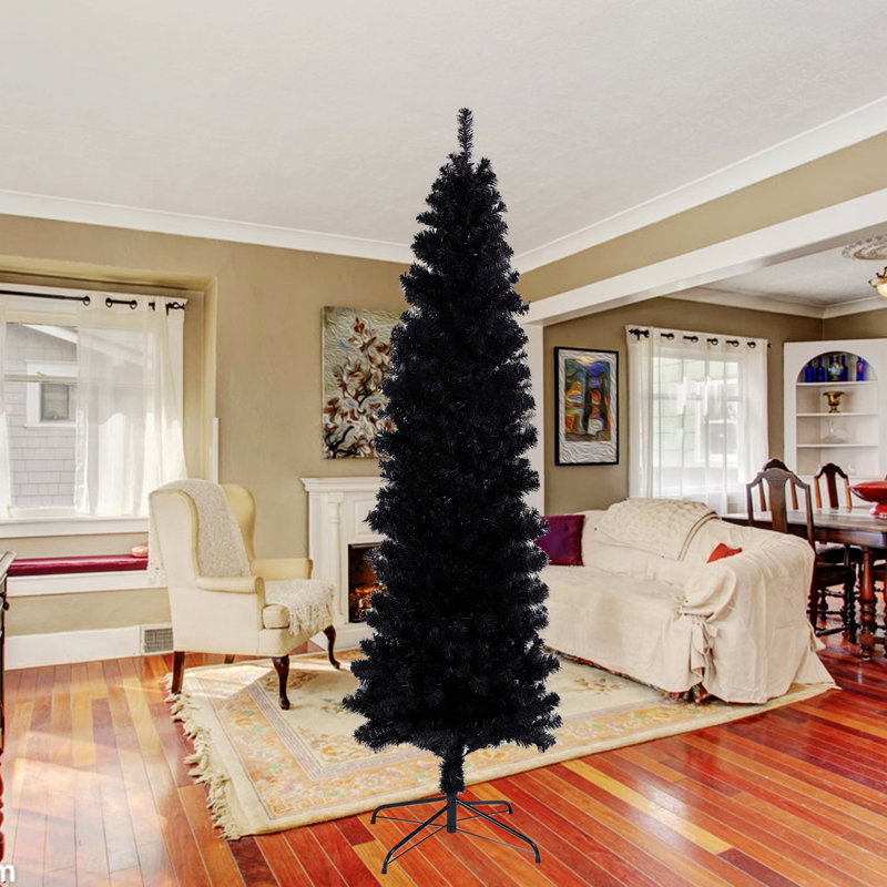 Arbre de Noël élancé, arbre de Noël artificiel avec 618 pointes, 5.9'
