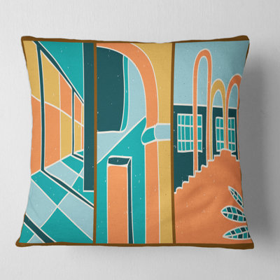 Housse et insert pour coussin carré Shapes Building Windows