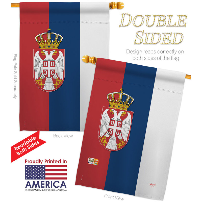 Double Sided 40'' H x 28'' W Polyester House Flag