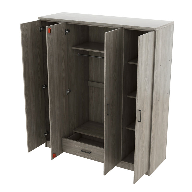 Armoire 4 portes avec 1 tiroir