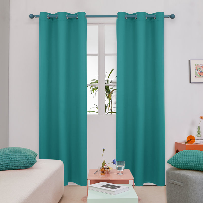 Frome Room Darkening Curtain Pair, 38" W x 84" L, Grayish White