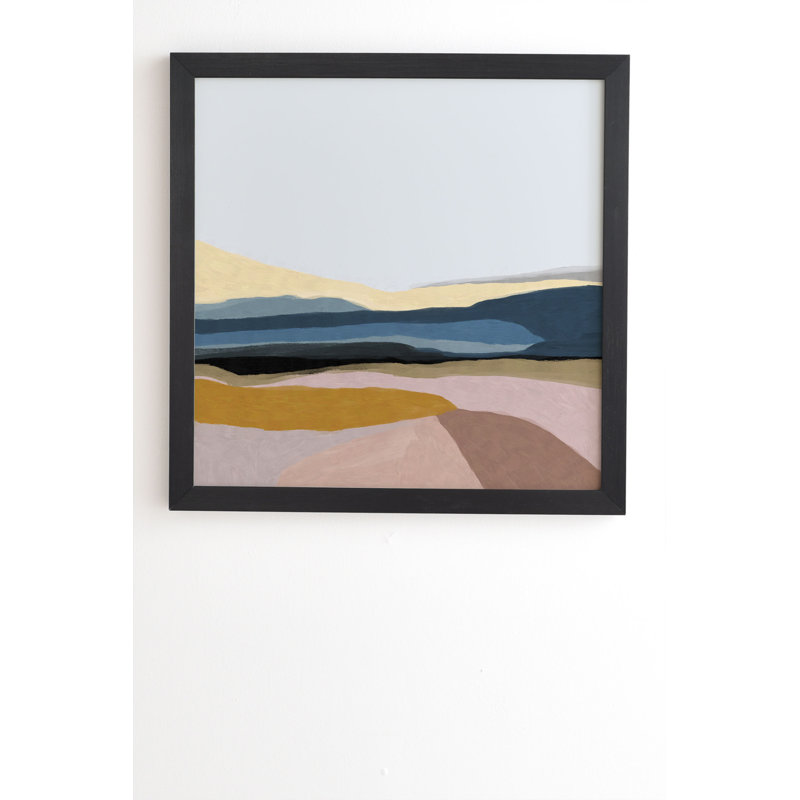 «Dan Hobday Art Valley» par Dan Hobday - reproduction de cadre photo sur bois, H 20 po x l 20 po x p 3 po, Encadrement brun
