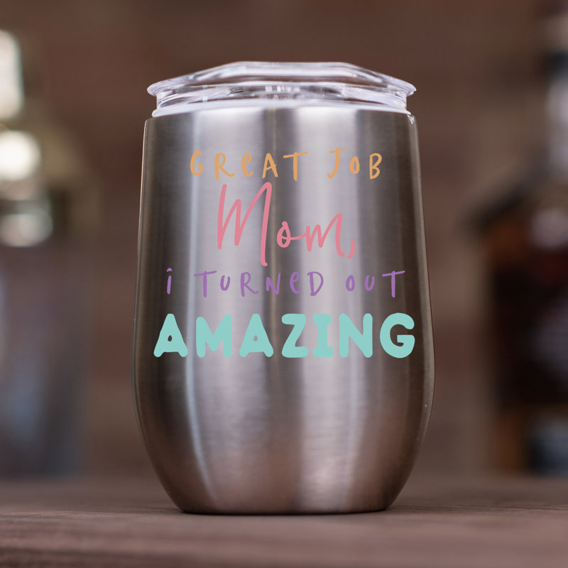 Designs Direct Creative Group 12 oz. Verre à vin en acier inoxydable à double paroi