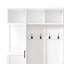 Portemanteau polyvalent 3-en-1 avec 6 crochets, banc de rangement en noyer de ferme avec tablettes réglables, portemanteau d'entrée de 55 po avec plusieurs espaces de rangement-741873435