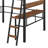 Metal Twin-Sized Loft Bed With Integrated Desk-1940755512