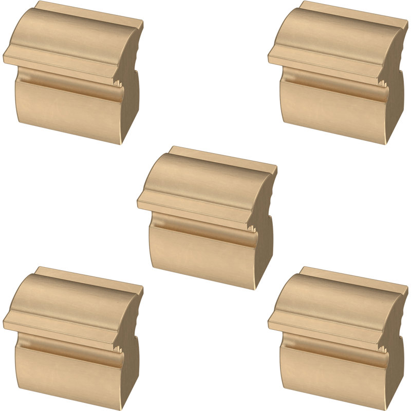 Multipack de boutons rectangulaires de 1 po Classic Curve, Bronze champagne