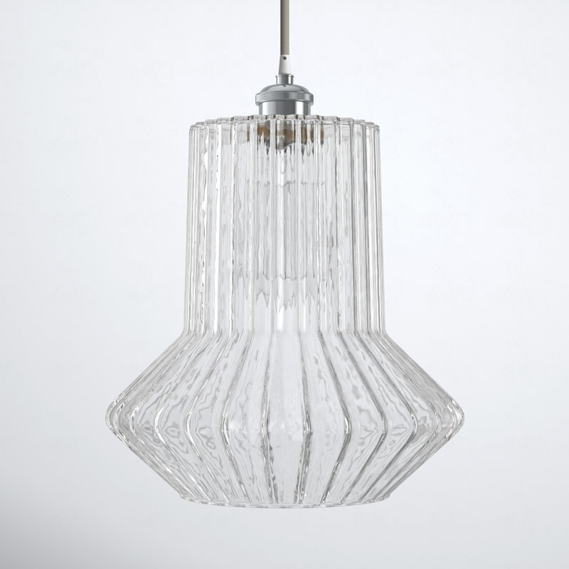 Montrose 1 - Light Single Pendant, White and Polished Chrome, Incandescent