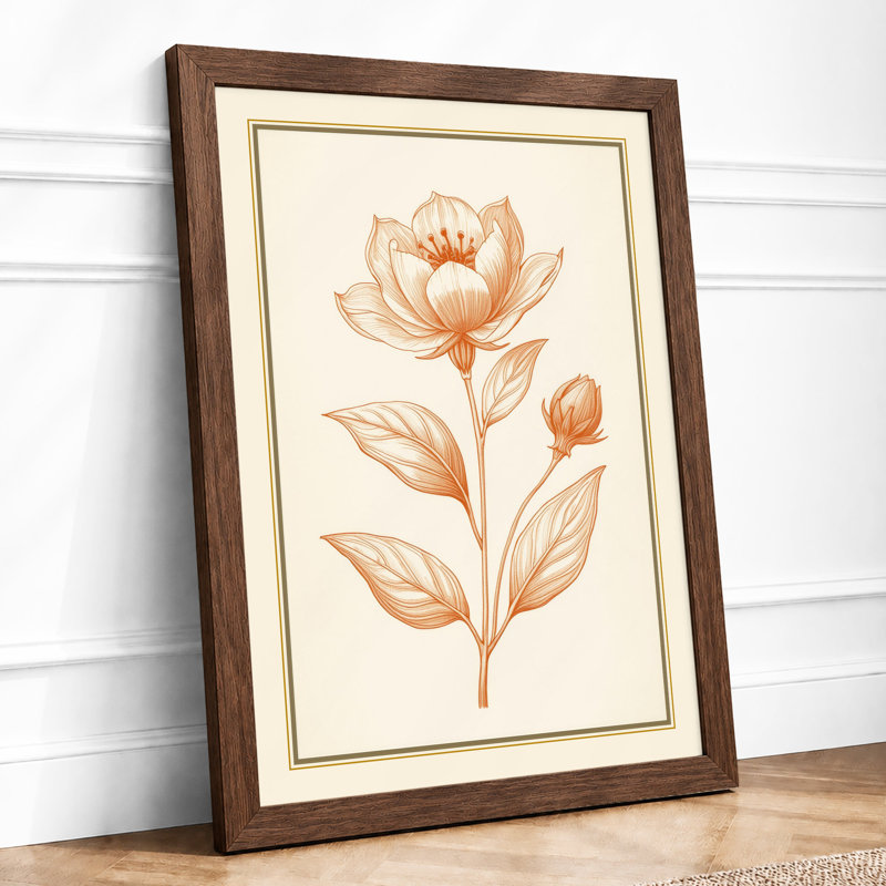 Classical Study Botanical - Framed Print, Walnut, A3 - 42.0 x 29.7 cm