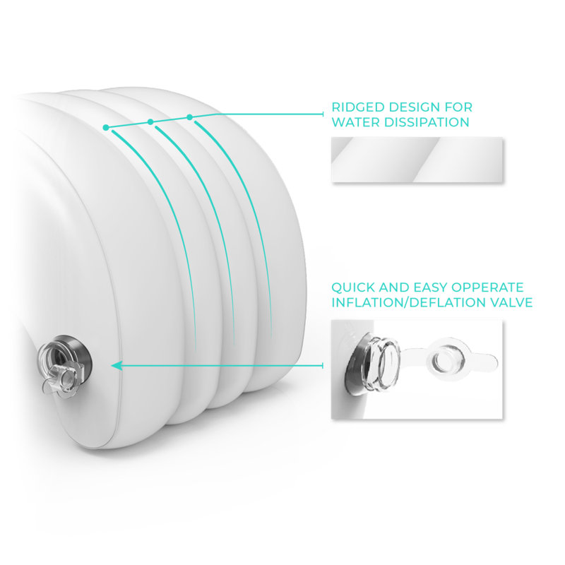 Wave Inflatable Hot Tub Head Rest Pillow