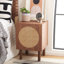 Table de chevet l 20,8 po avec porte d'armoire Audric - Table d'appoint moderne en bois massif pour toute maison et bureau-1971959222