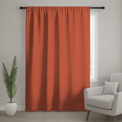 Solid Colour Background Window Curtains, Solid Colour Sheer & Blockout Curtains - 1 Panel
