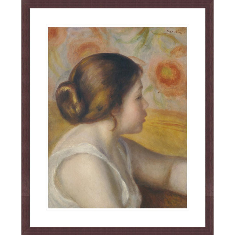 Tête d'une jeune fille par Pierre-Auguste Renoir, H 28,73 po x l 23,5 po