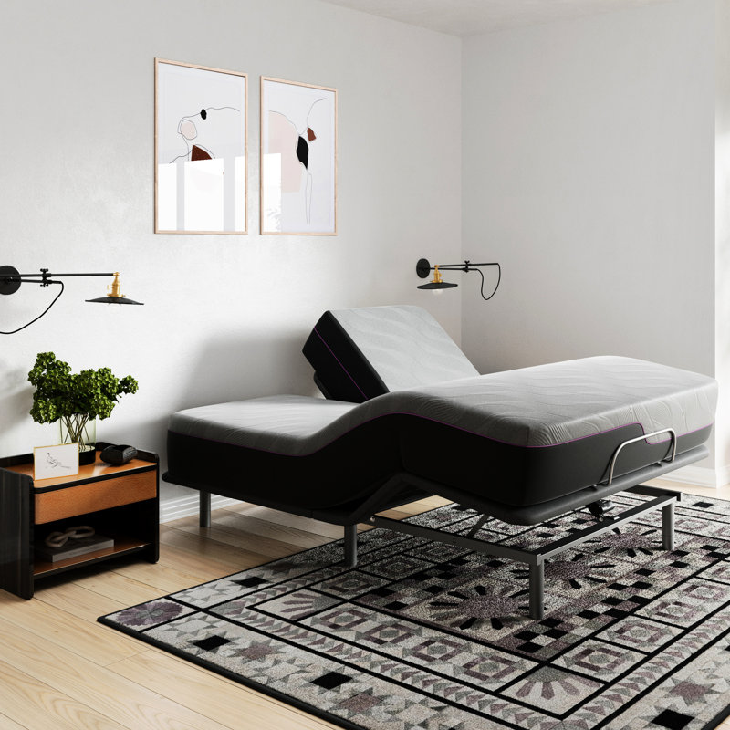 Grand matelas en mousse à mémoire de forme et base réglable avec - Snore