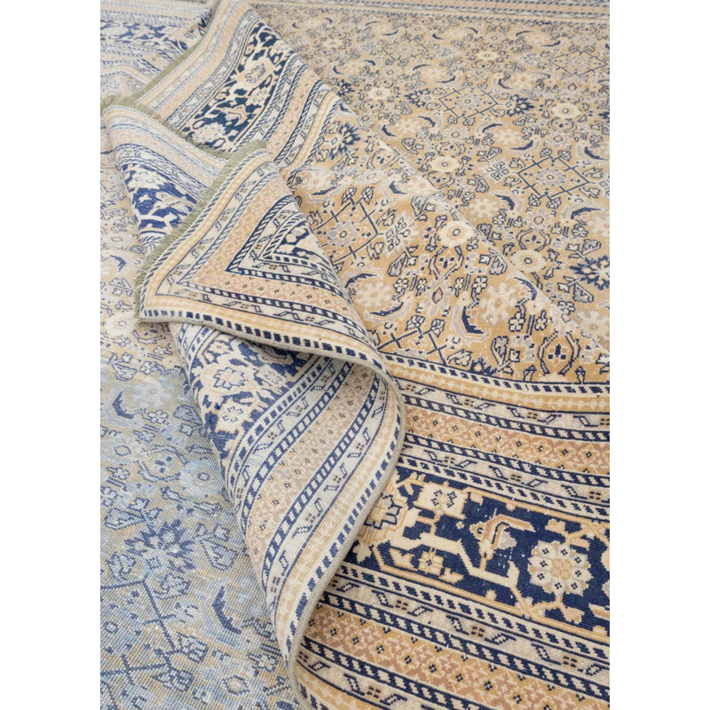 Tapis brun en laine rétro unique de style années 1980 de 9 pi 9 po x 13 pi 0 po