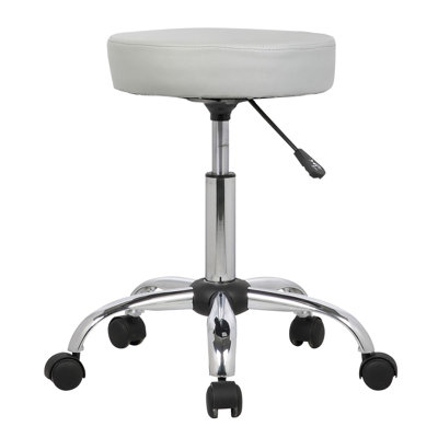 Manucy Adjustable Height Lab Stool with Removable Casters/Wheels