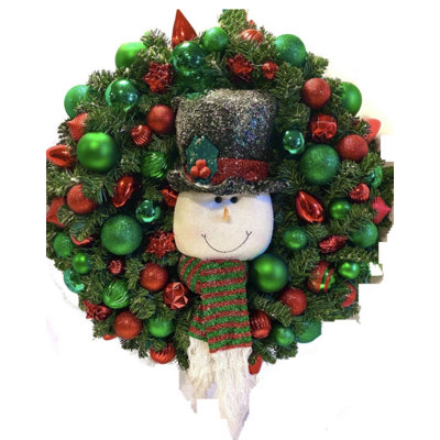 Christmas Wreath Snowman Indoor Outdoor Xl