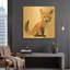 «Foxy Good» par Kim Curationa, art mural en métal doré, 36 po x 36 po-731136708