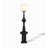 Mid Century Roman Column Globe Light Fixture