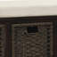 Fluker Rustic Storage Bench with 3 Drawers and 3 Rattan Baskets, Shoe Bench for Living Room, Entryway-1237166767