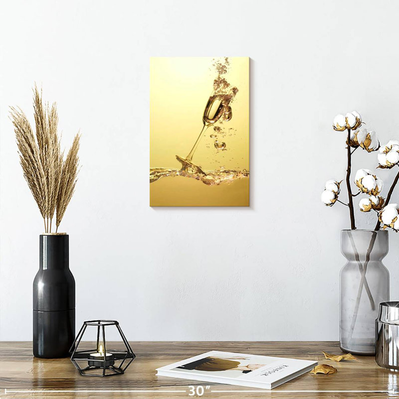 Yarlin Golden Champagne Splash, 12" H x 8" W