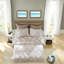 Ensemble de literie pour lit double réversible, courtepointe en mélange de coton brun clair pour la maison