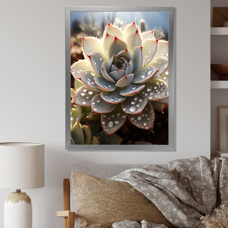 Cactus pêche - piqures de cactus, Cadre photo noir, H 32 po x l 24 po