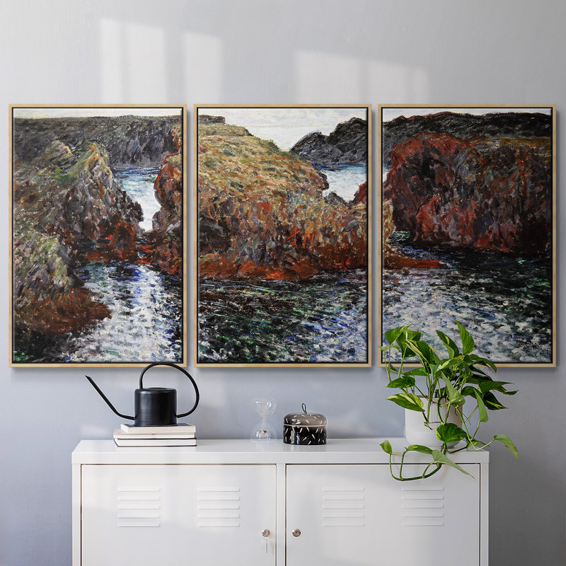 Belle, reproduction sur toile 3 pièces, H 36 po x l 75 po x P 2 po, Naturel