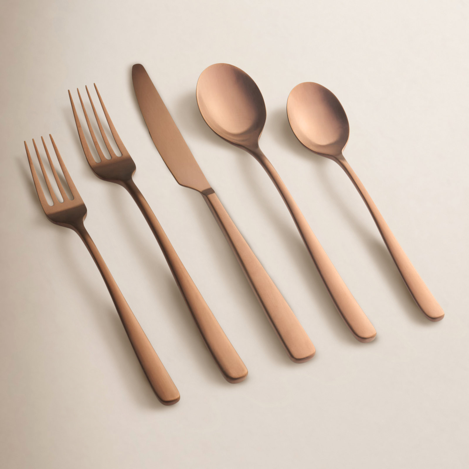 Flatware Set - Service for 4, Copper